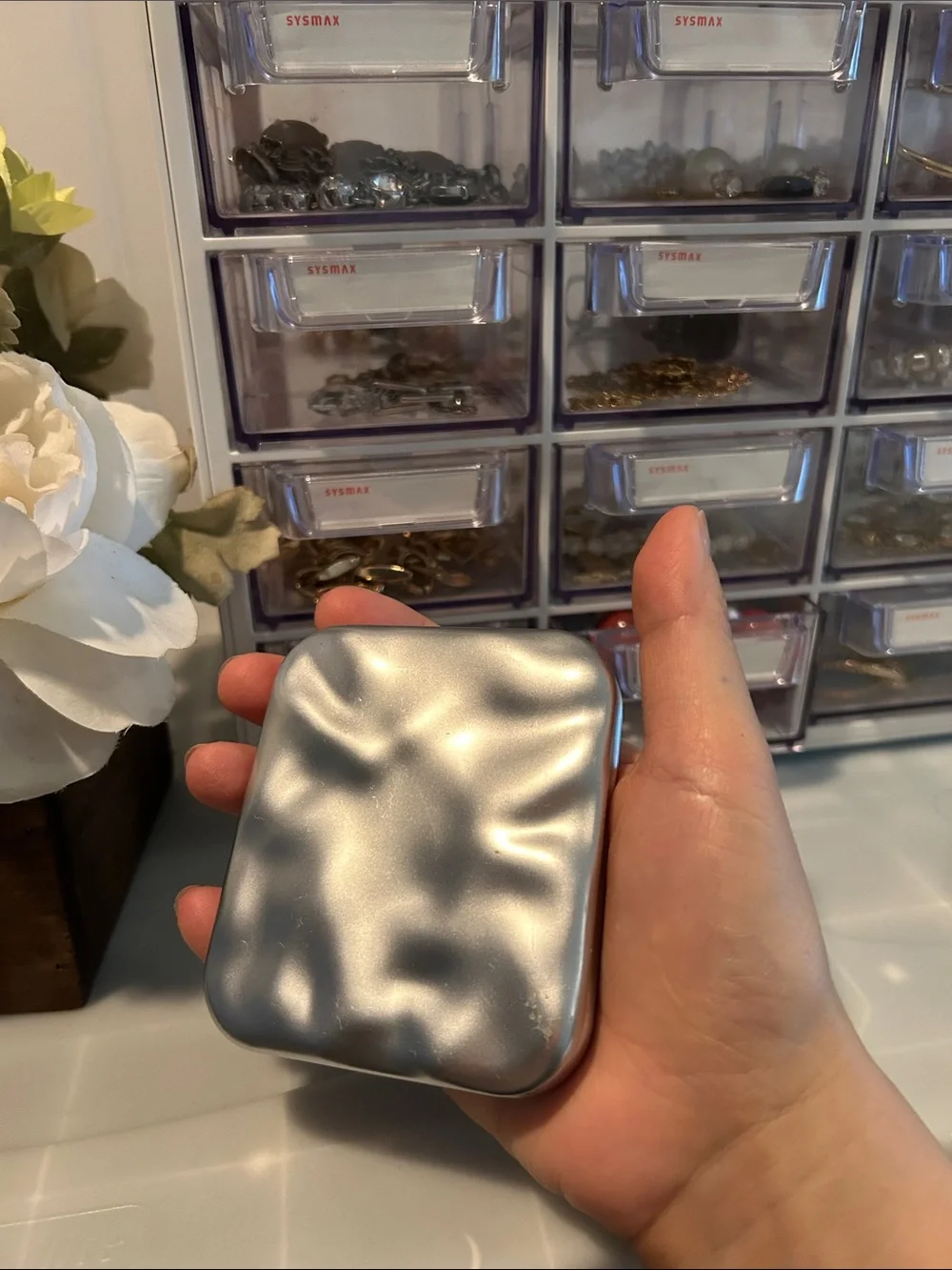 Metallic Compact Mirror - Silver - Picture 4 of 5
